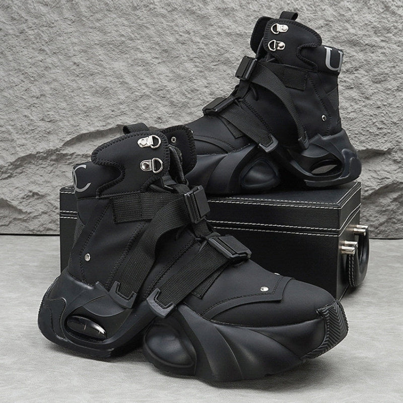 Strap Buckle Air Sole Chunky Sole Sneaker Boots WN24684