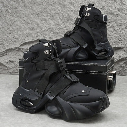 Strap Buckle Air Sole Chunky Sole Sneaker Boots WN24684
