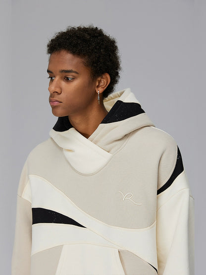 Patchwork Embroidery Design Hoodie WN17842