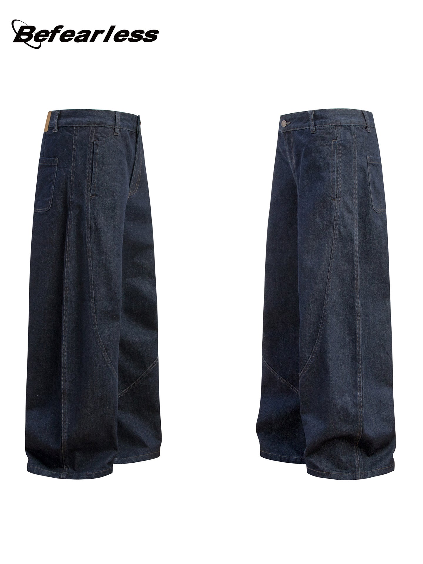 Panel Wide Leg Denim Jeans WN26279