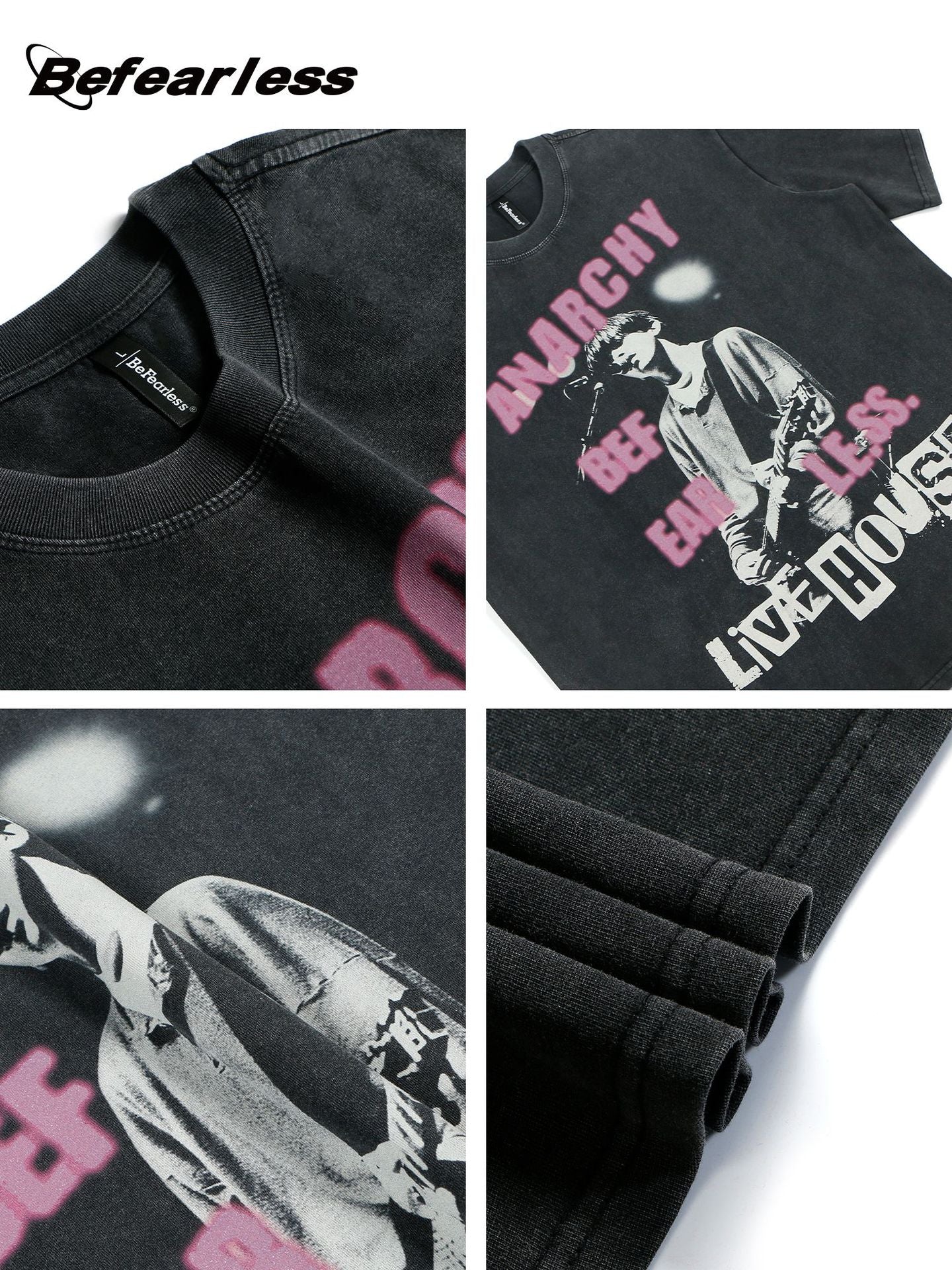 Washed Portrait Graphic Short Sleeve T-Shirt WN26285
