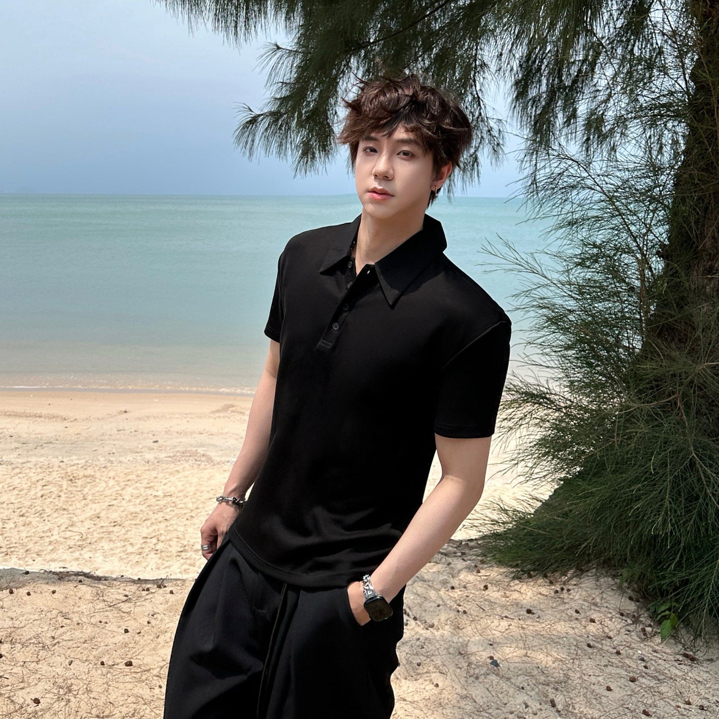 Plain Short Sleeve Polo Shirt WN25198