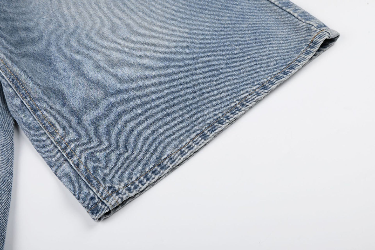 Fringe Studs Denim Half Jeans WN25518