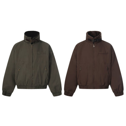 High-Neck Belted Jacket WN21857