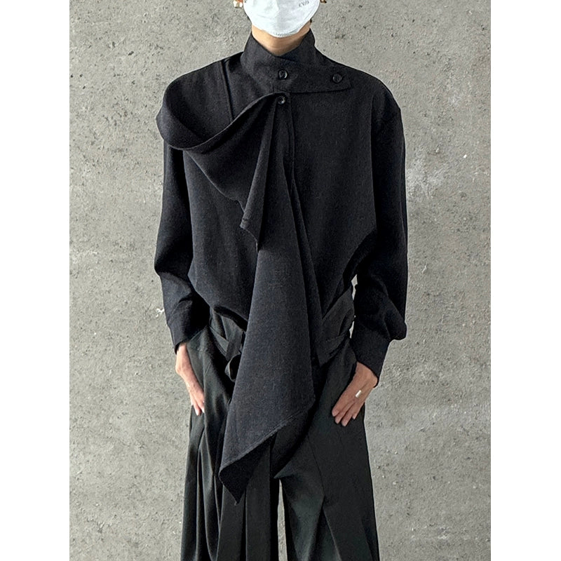 Chinese Style Standing-Collar Long Sleeve Shirt WN19959