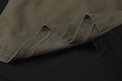 Washed Raw-Edge Splice Short Sleeve T-Shirt WN25743