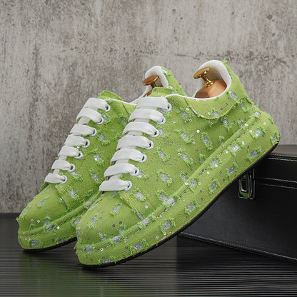 Sequin Embroidery Platform Sneakers WN24711