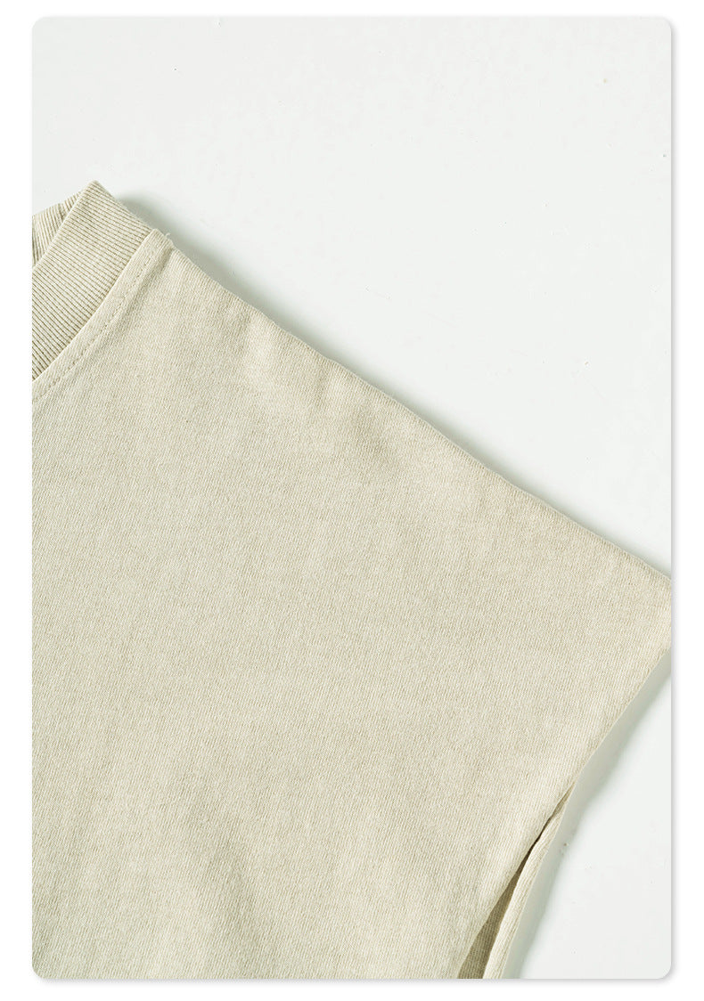 Whased Print Oversize Tank Top T-shirt WN6442