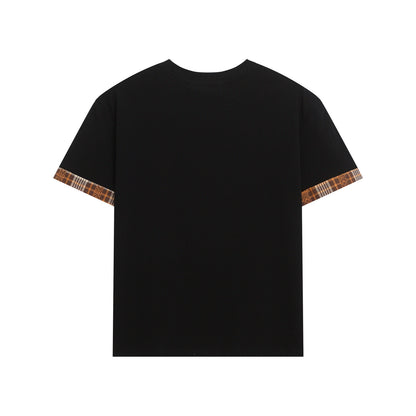 Patchwork Heart Letter Print Short Sleeve T-Shirt WN26908