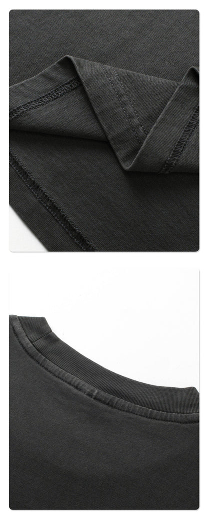 Oversize Washed Short-sleeve-T-shirt & Washed Short Sweatpants Setup WN6633