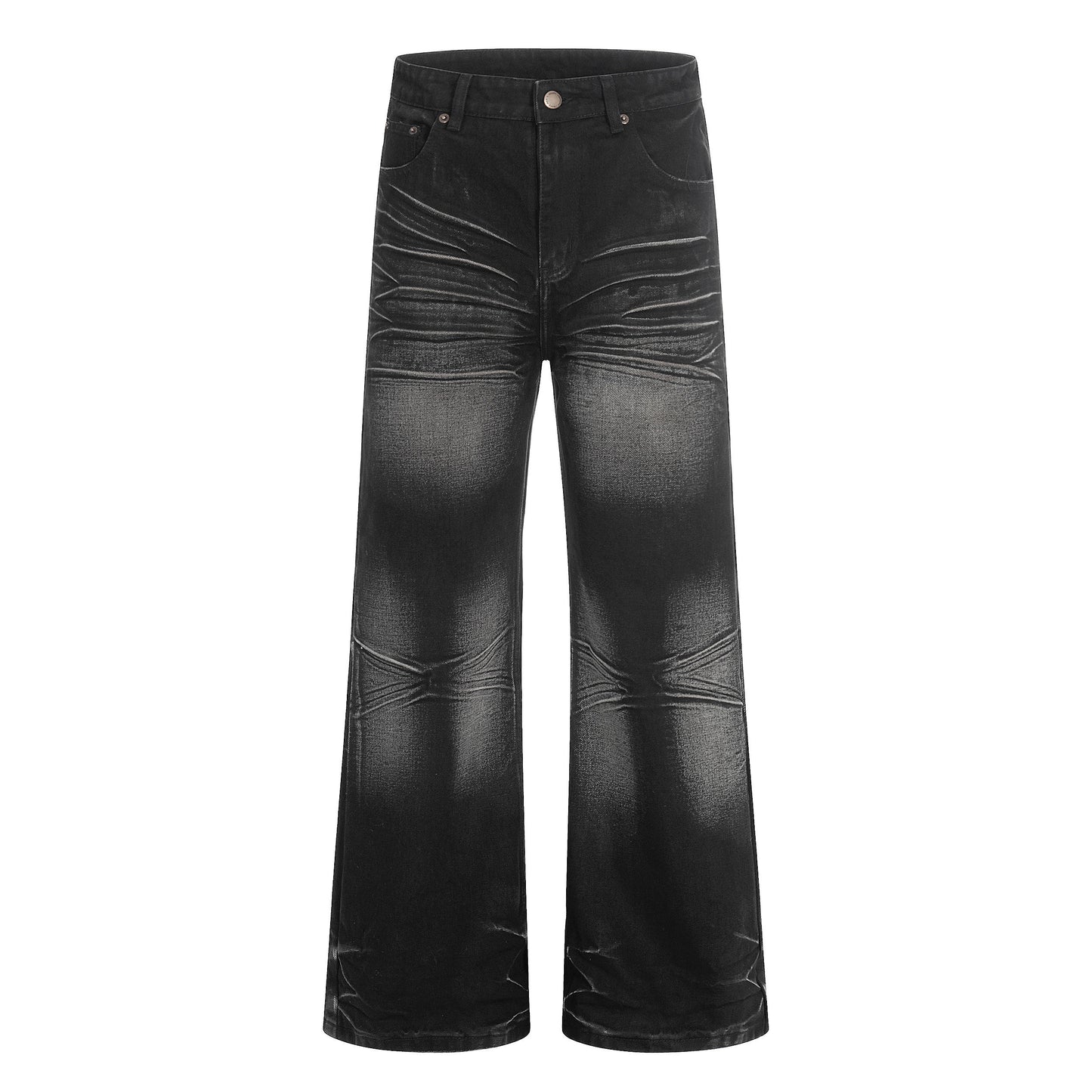 Art Whisker Honeycomb Wash Straight Denim Jeans WN22906