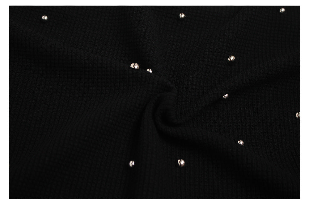 Studs Lip Skull Graphic Short Sleeve T-Shirt WN26419