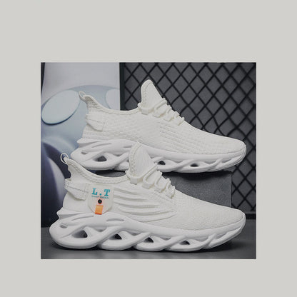 Knit Panel Hollow Sole Slip-On Sneakers WN23437