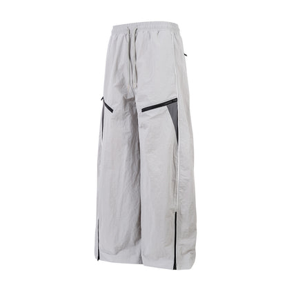 Patchwork Zipper Outdoor Straight Pants WN26926