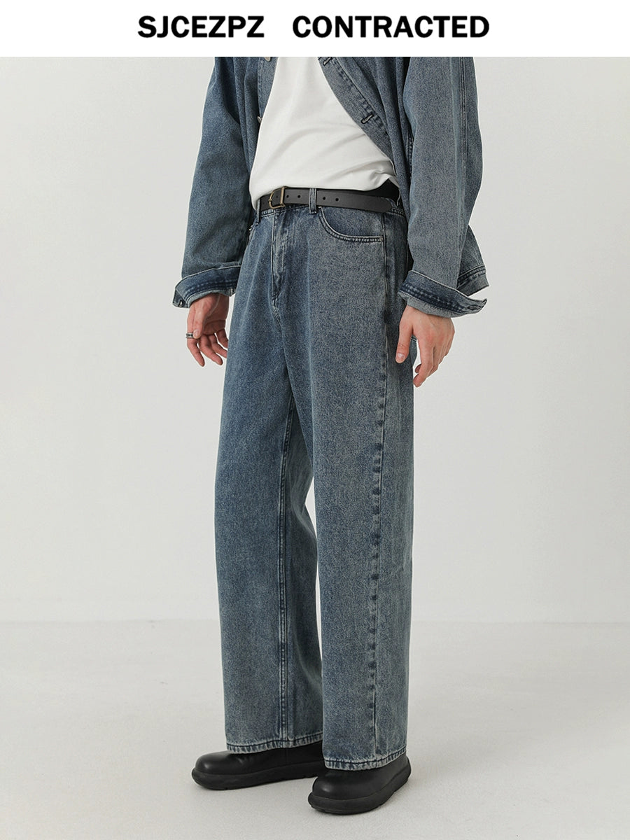 Oversize Denim Jacket & Straight Leg Denim Jeans Setup WN21267