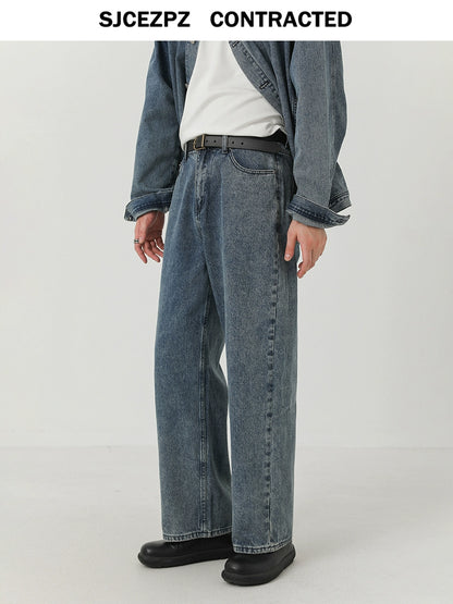 Oversize Denim Jacket & Straight Leg Denim Jeans Setup WN21267