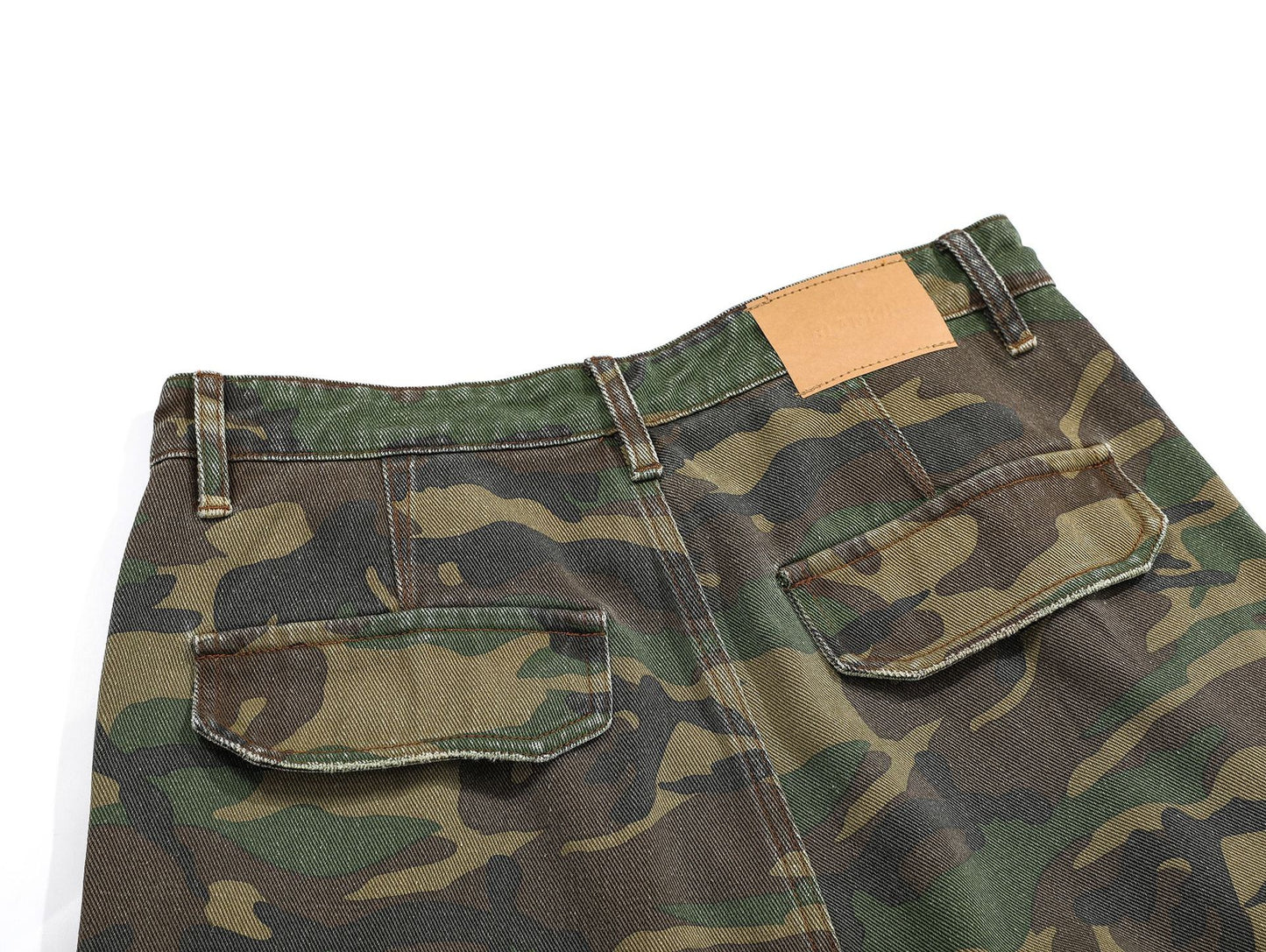 Camouflage Flare Cargo Pants WN12728