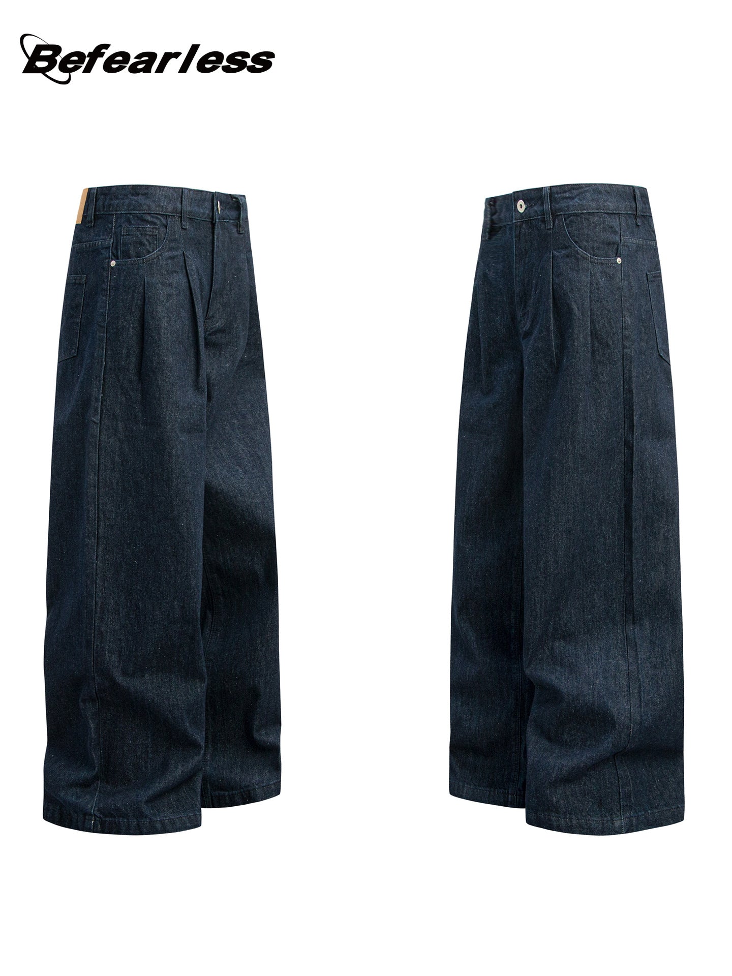 Raw Denim Wide Leg Straight Jeans WN26327