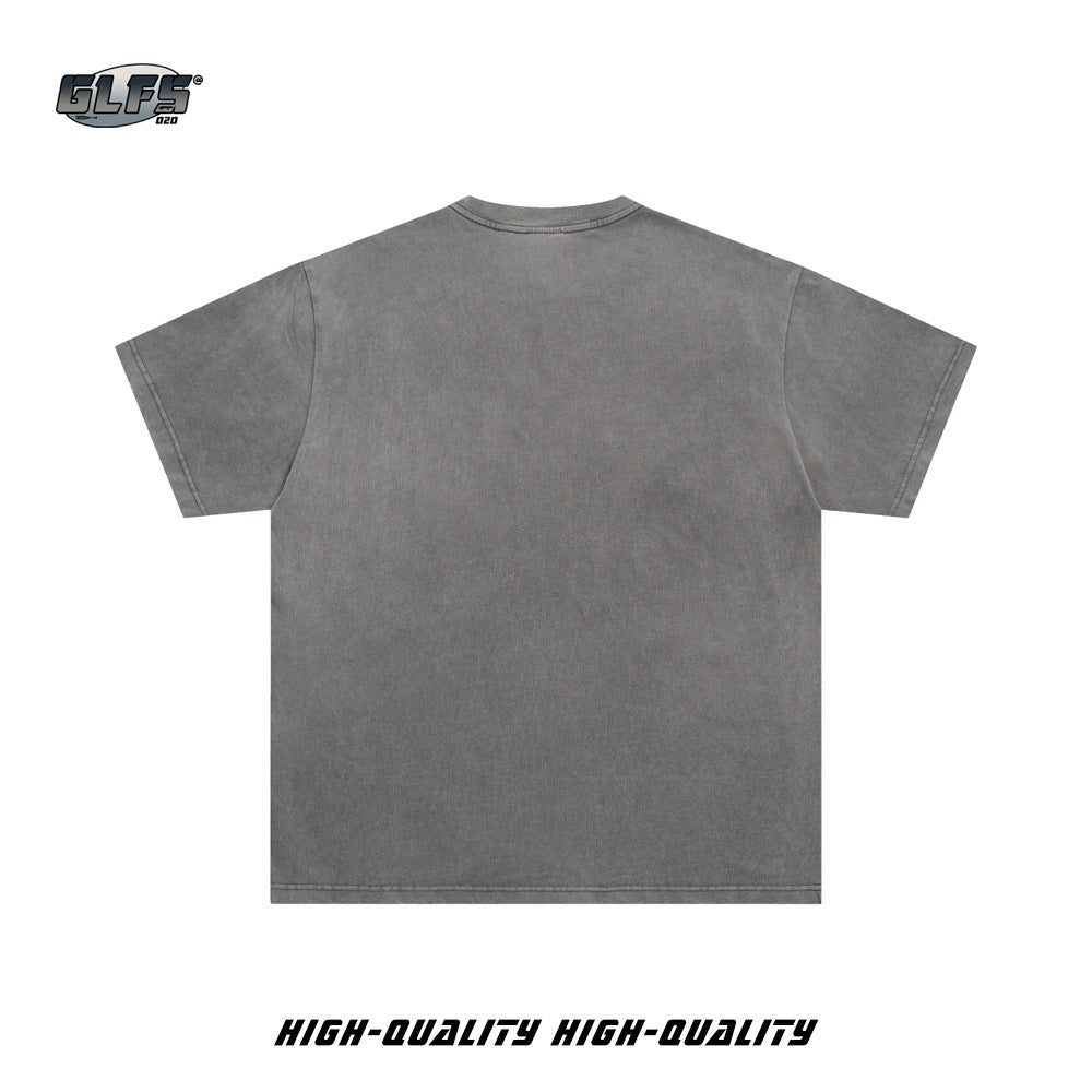 Washed Portrait Short Sleeve T-Shirt WN26460