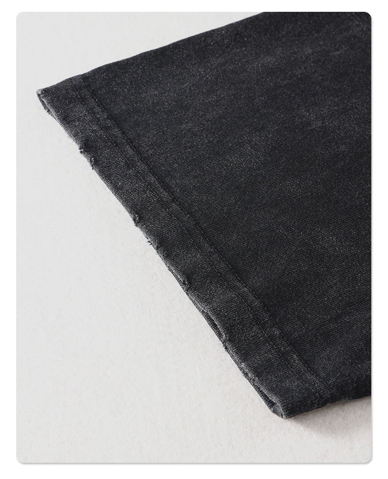 Washed Skull Digital Print Round Short Sleeve T-Shirt WN7768