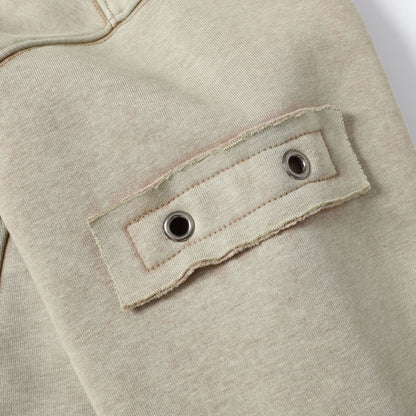 Washed Fleece-Lined Zipper Hoodie WN12652