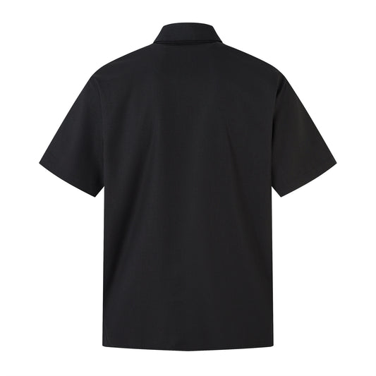 Everlasting Flower Embroidery Deconstructed Short Sleeve Shirt WN26848