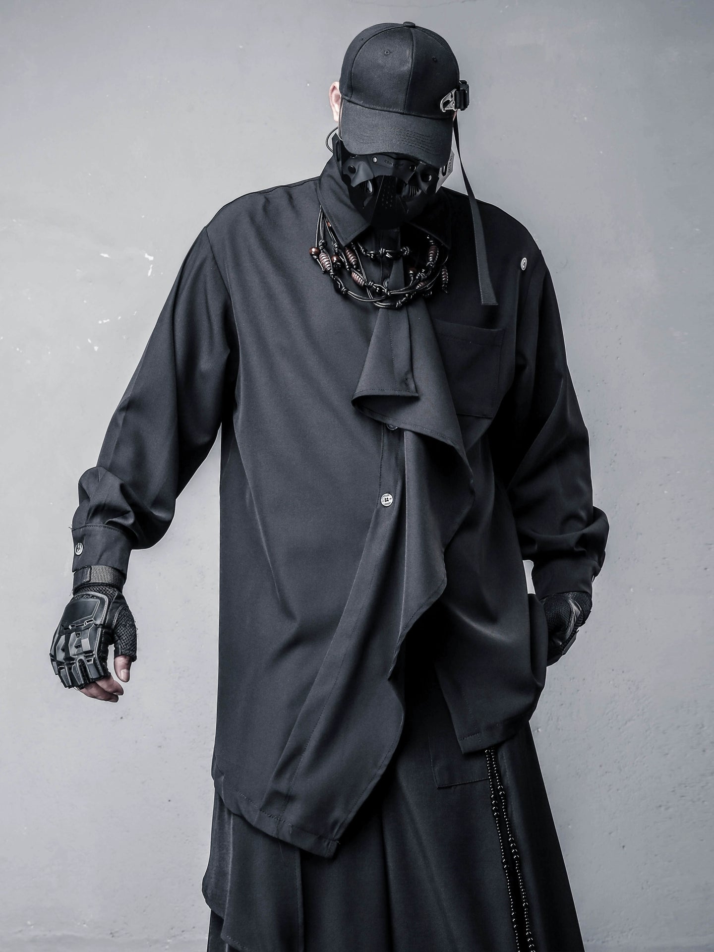 Deconstructed Irregular Design Long Sleeve Shirt WN22314