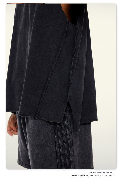 Washed Oversize Sleeveless T-Shirt WN6069