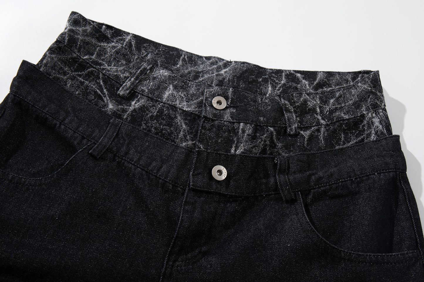 Heavy Wash Workwear Wide Leg Denim Jeans WN25653