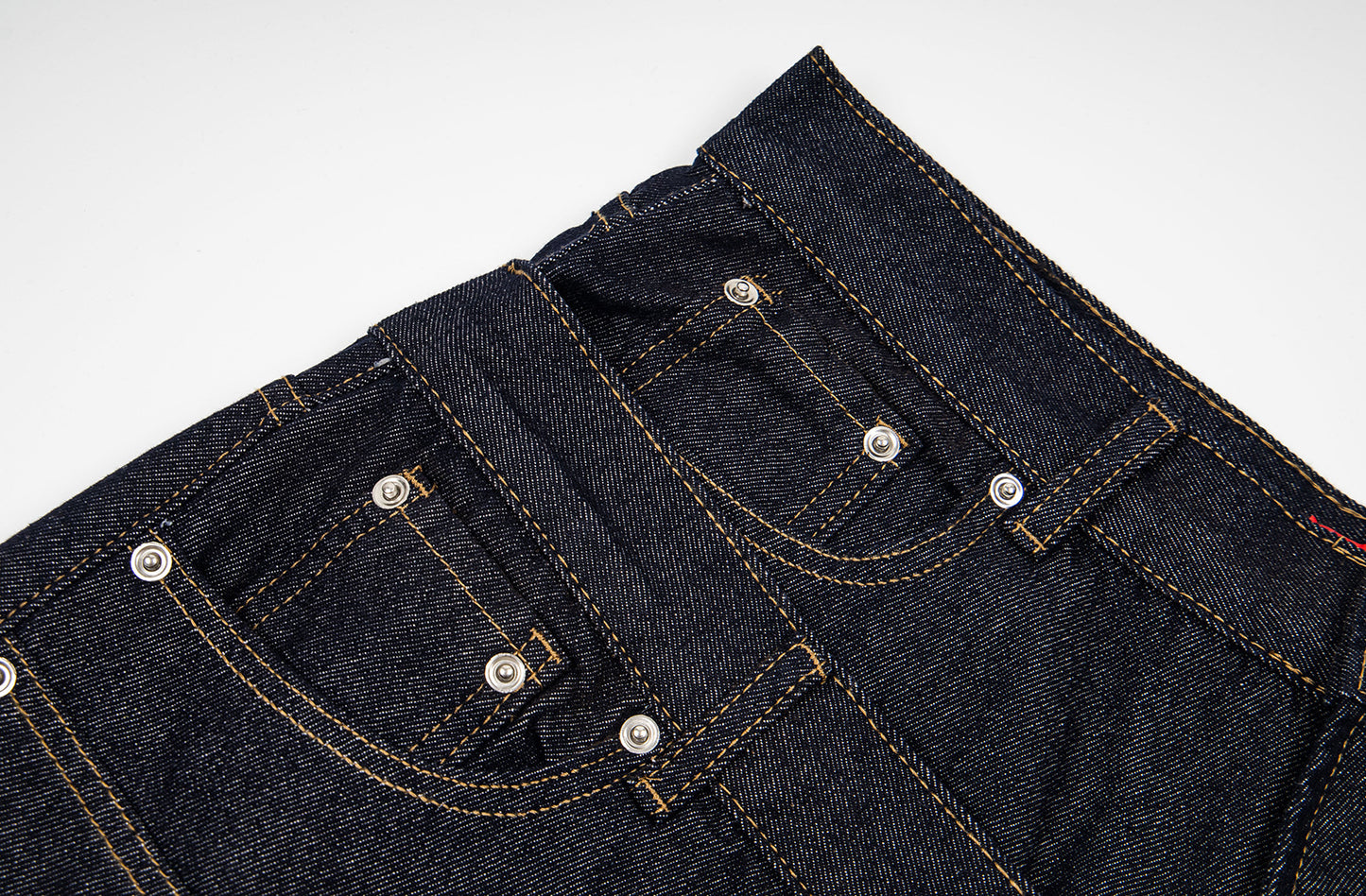Fake Layered Double-Waist Wide Leg Denim Short Pants WN25667