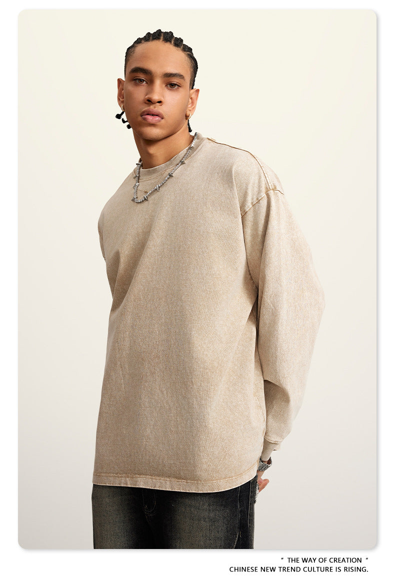 Oversize Washed Long-sleeve t-shirt WN6053