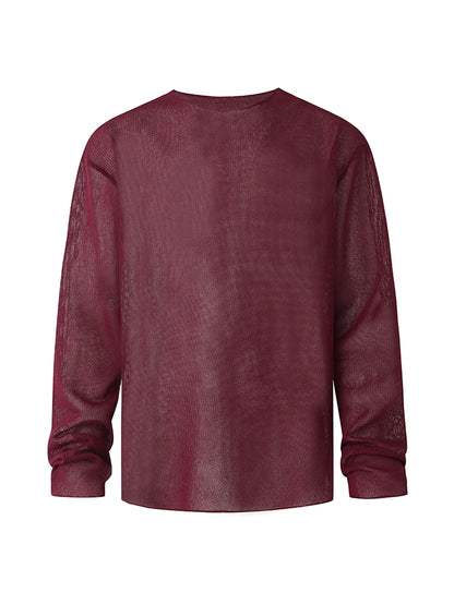 Sheer Oversize Long Sleeve T-Shirt WN20314