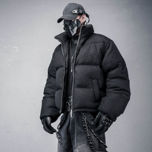 Texture High-Neck Puffer Jacket WN22393