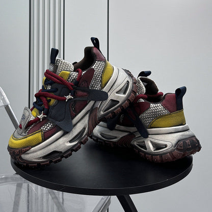 Platform Height-Increasing Damage Dad Sneakers WN24738