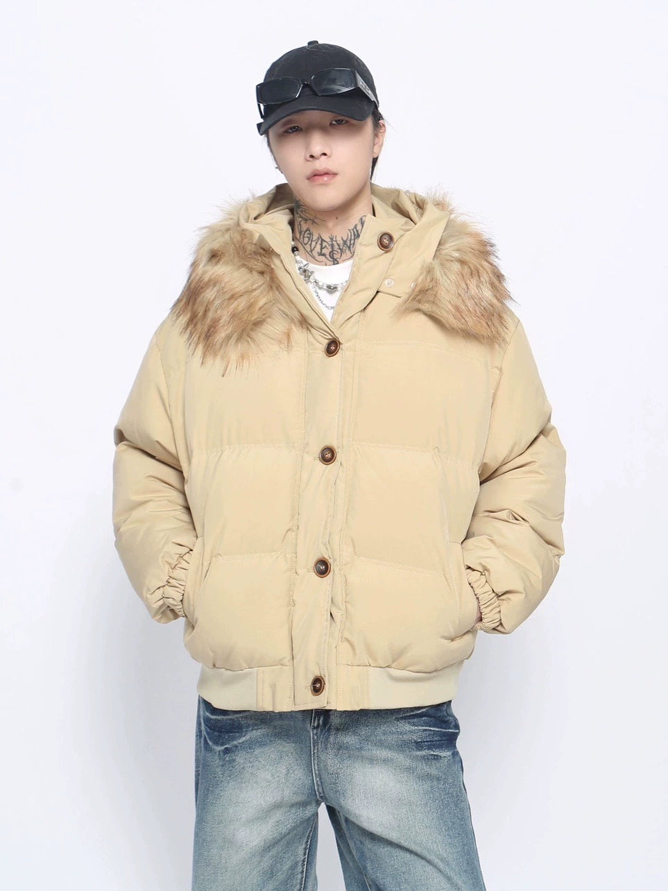 Fake Fur Hooded Oversize Puffer Jacket WN10909