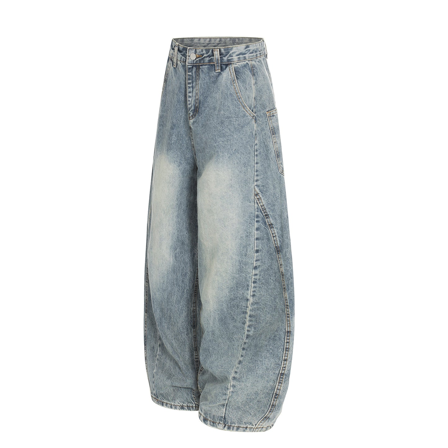 Washed Wide Leg Denim Jeans WN25431