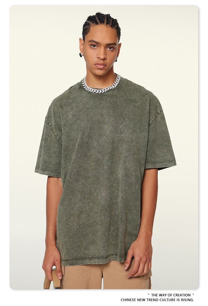 Washed Heavyweight Oversize Short Sleeve T-Shirt WN6078