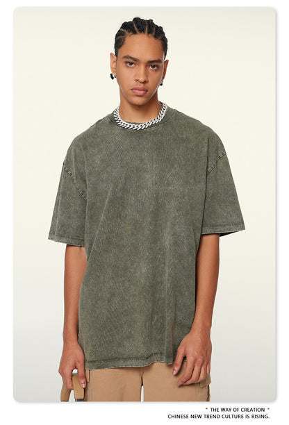 Washed Heavyweight Oversize Short Sleeve T-Shirt WN6078