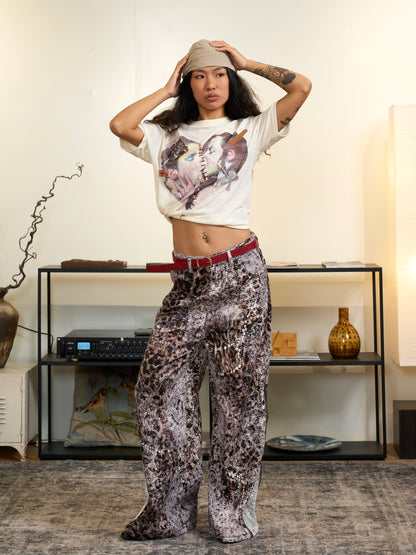 White Ink Print Short Sleeve T-Shirt WN18995