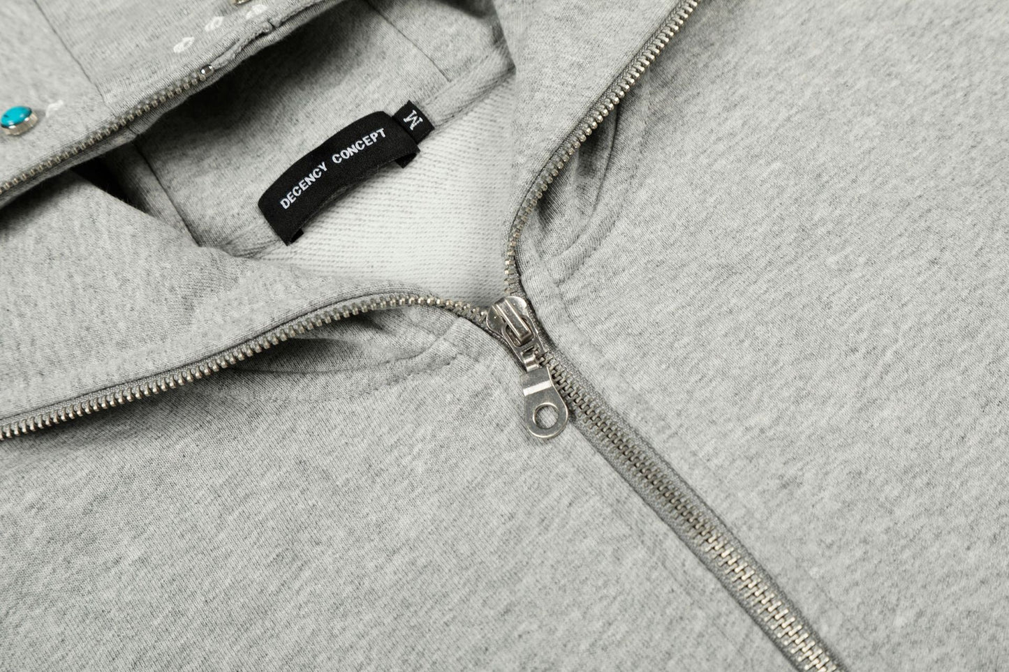 Turquoise Stone Zipper Hoodie WN25932