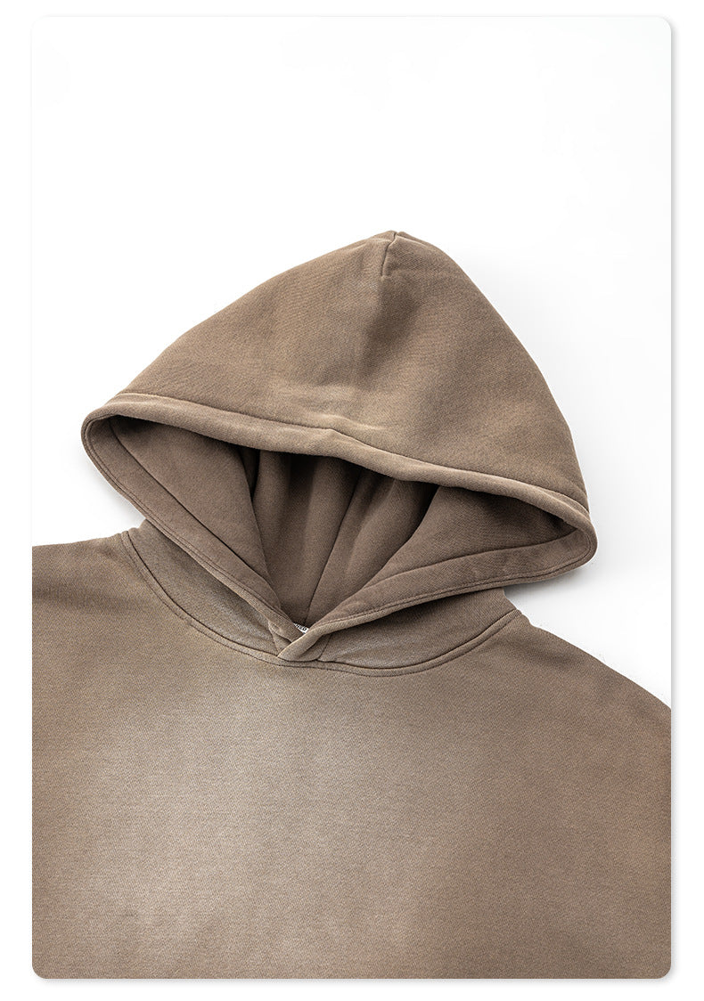 Oversize Fleece Lining Washed Pullover Hoodie WN9924