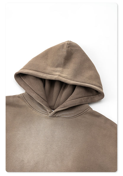 Oversize Fleece Lining Washed Pullover Hoodie WN9924