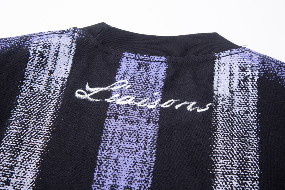 Gradient Spray Letter Print Oversize Short Sleeve T-Shirt WN27860