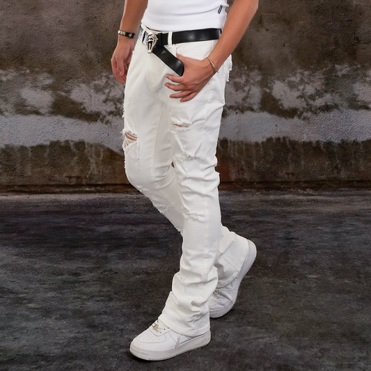 Washed Damage Stretch Pants WN26614