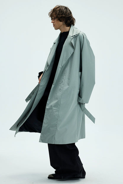 Double Neckline A-line Long Coat WN9084