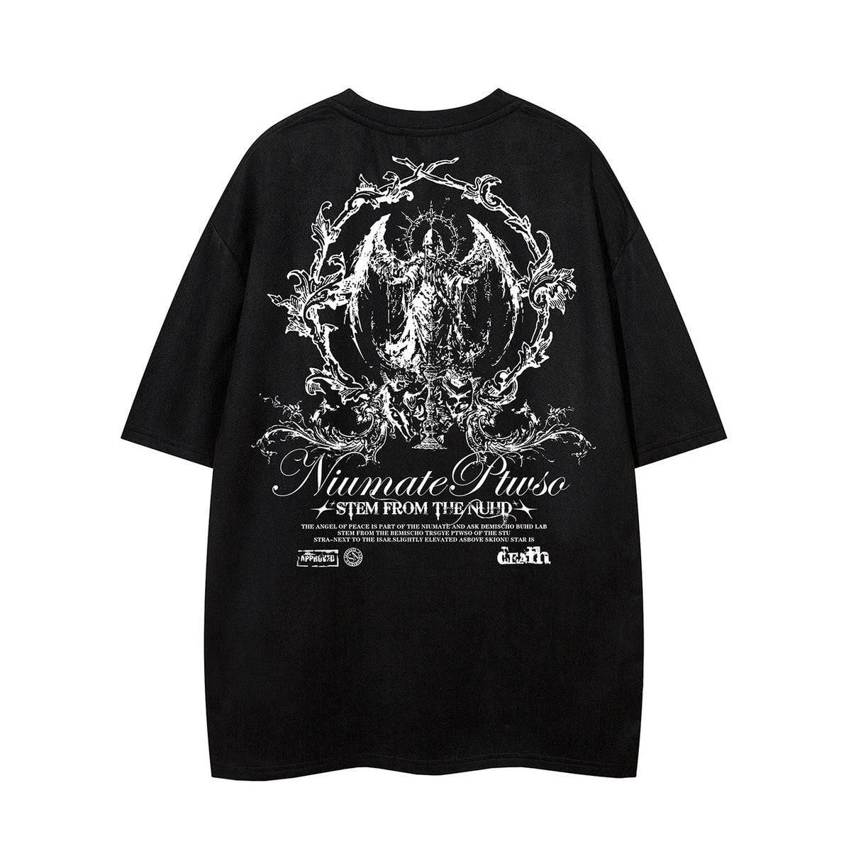 Thorn Letter Print Short Sleeve T-Shirt WN26959