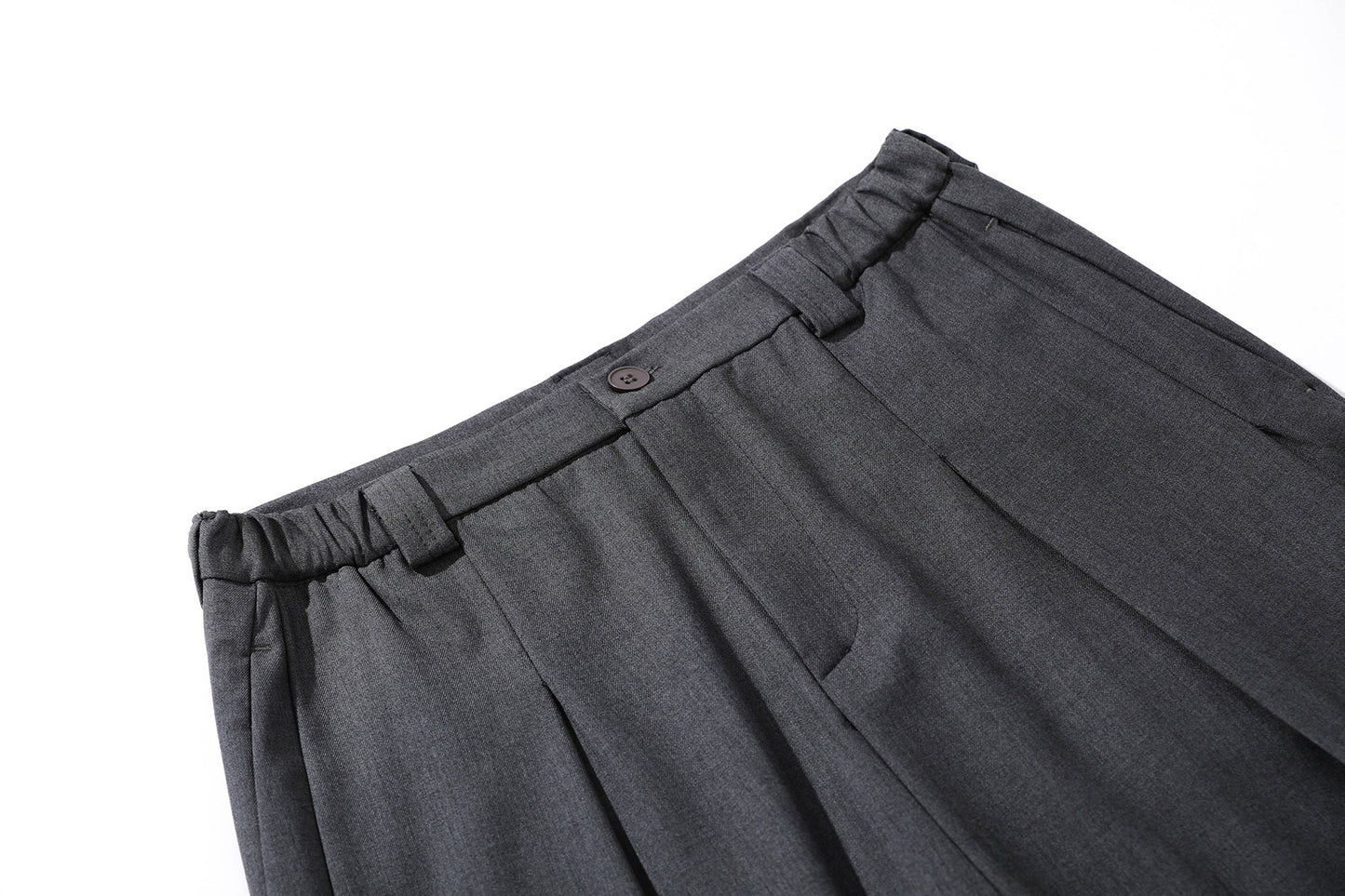Drape Pleats Cropped Half Pants WN25777