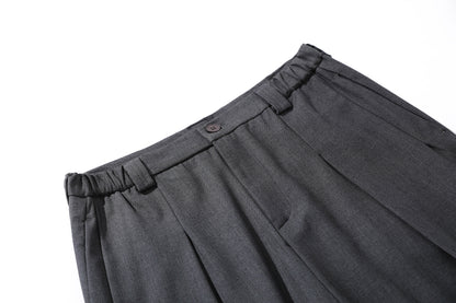 Drape Pleats Cropped Half Pants WN25777