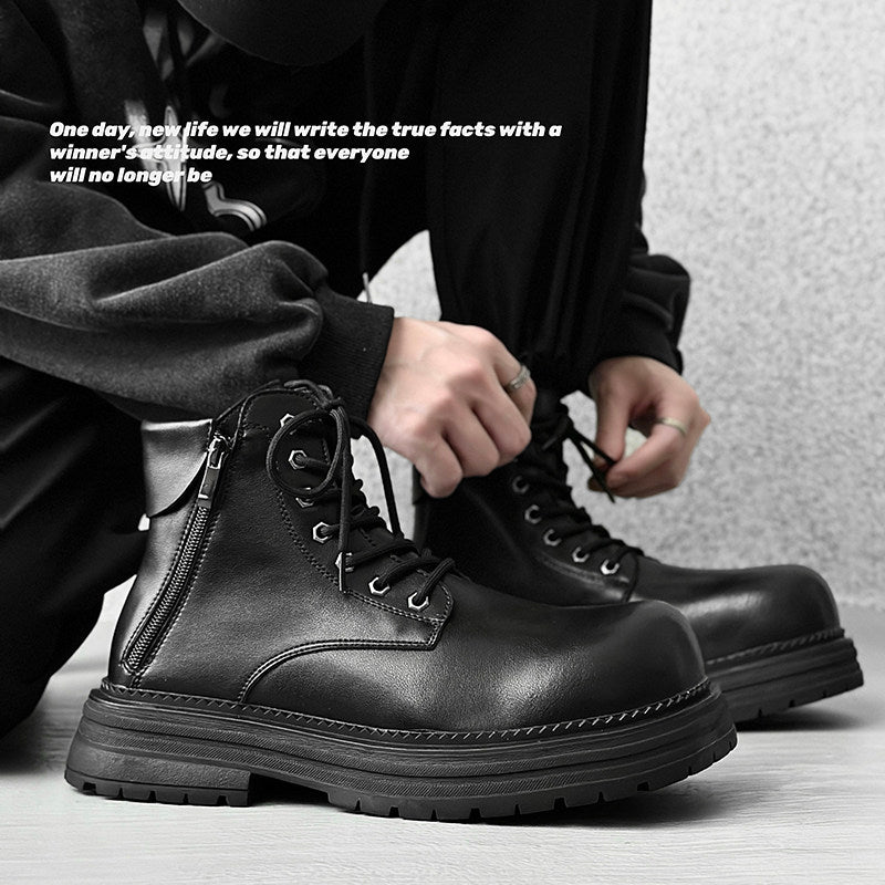Chunky Platform Lace-Up Boots WN24515