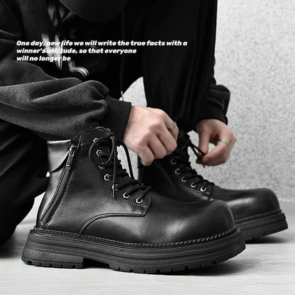 Chunky Platform Lace-Up Boots WN24515